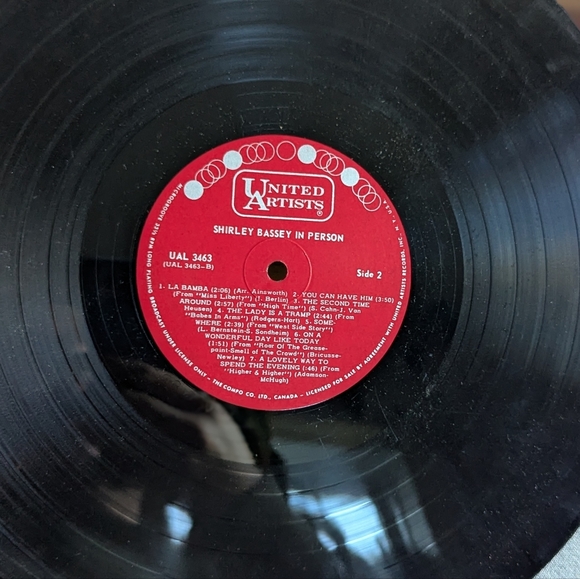 ✌🏼2/$20✌🏼Shirley Bassey "In Person" 1965 Vinyl - Picture 6 of 8